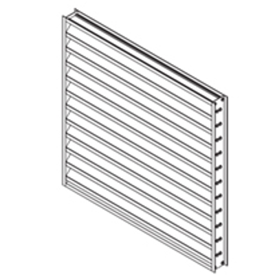 Image for Extruded Aluminum Louver, 2" Deep, 45 degree Inverted "Y" Blade