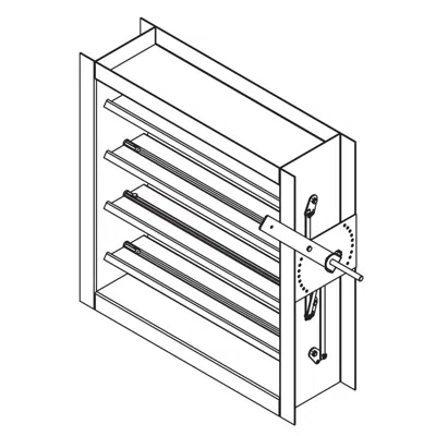 afbeelding voor Industrial Control Damper - Triple-V Opposed Blade - CD-82