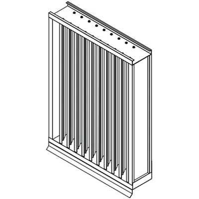 Immagine per Hurricane Louver - 5" Deep - 45 Degree Vertical Chevron Blade - Extruded Aluminum - ECV-545