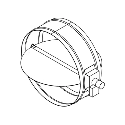 Remote Manual Balancing Damper - Round - Single Blade - RD-10R için görüntü