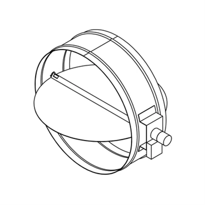 Remote Manual Balancing Damper - Round - Single Blade - RD-10R