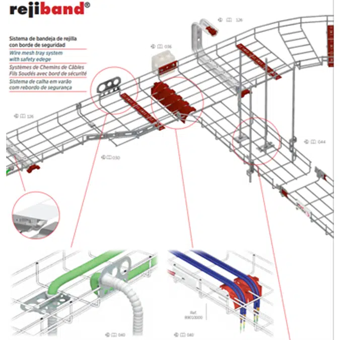 Rejiband® 100. Calha metálica en varão