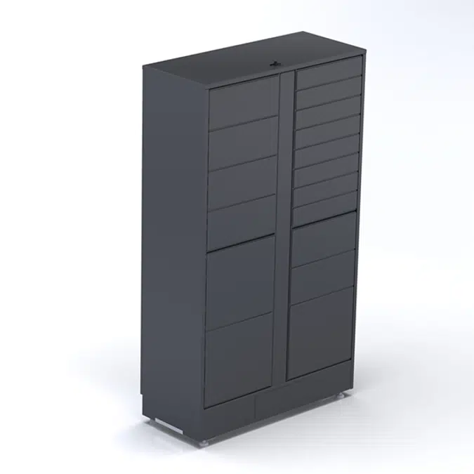 Objetos BIM - ¡Descarga gratis! SMART LOCKER KUIK GO 16 GRAPHITE ...