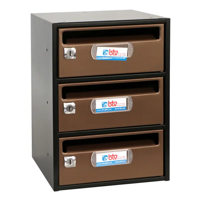 BIM objects - Free download! MAILBOX MONCAYO 240x250x340 G03 BLACK BODY ...