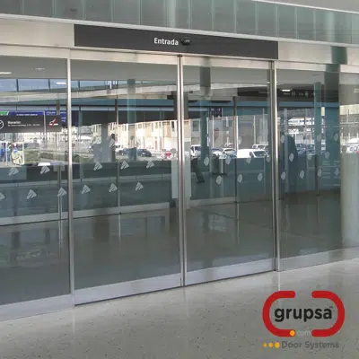 Image for Automatic Door AS-300 Frame (2 Door Leaves - 2 Glass Panels) (Over vein)