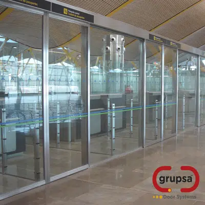 Automatic Door AS-400 Panic (1 Door Leaf - 1 Glass Panel) (Between Walls) için görüntü