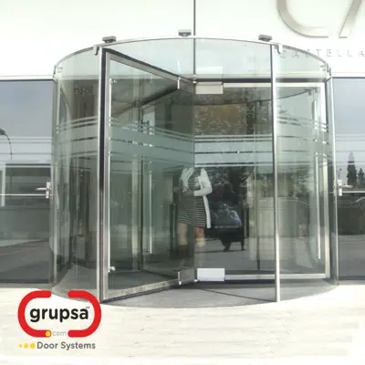 Revolving Door RS-Krystal with Night Locking (3 door leaves) için görüntü