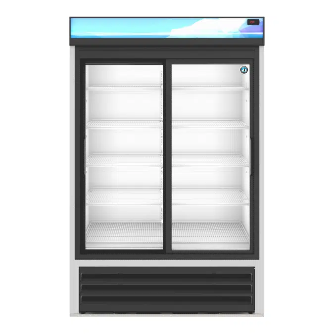 RM-45-SD-HC, Refrigerator, Two Section Glass Door Merchandiser