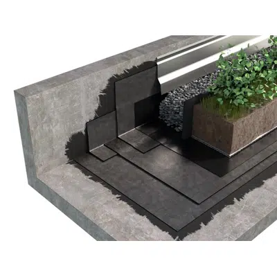 画像 BALLASTED ROOFING SYSTEM WITH INTENSIVE GREEN ROOF COLD ROOF TYPE WITH BPP/BPE BITUMEN-POLYMER MEMBRANES