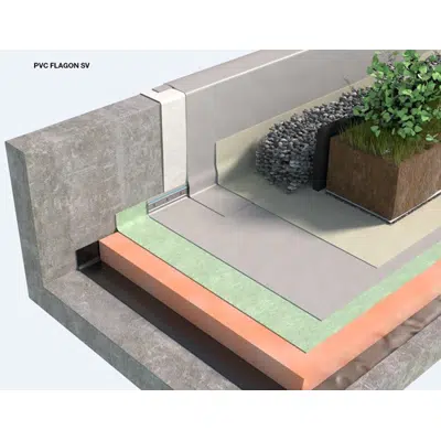 画像 BALLASTED ROOFING SYSTEM WITH INTENSIVE GREEN ROOF TYPE WARM ROOF WITH SYNTHETIC PVC/TPO MEMBRANES