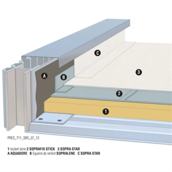 COOL ROOF - SOPRASTAR FLAM on steel deck