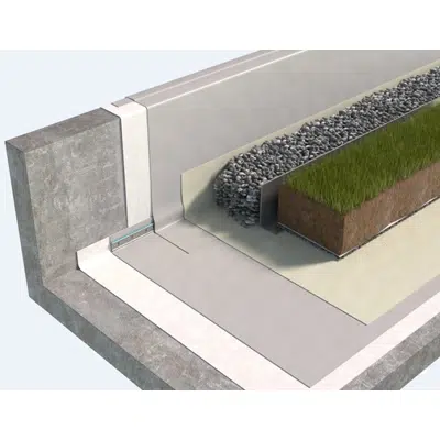 画像 BALLASTED ROOFING SYSTEM WITH EXTENSIVE GREEN ROOF COLD ROOF TYPE WITH PVC/TPO MEMBRANES