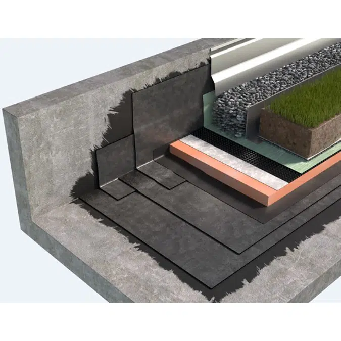 Objetos Bim ¡descarga Gratis Ballasted Roofing System With Extensive Green Roof Type Of 2968