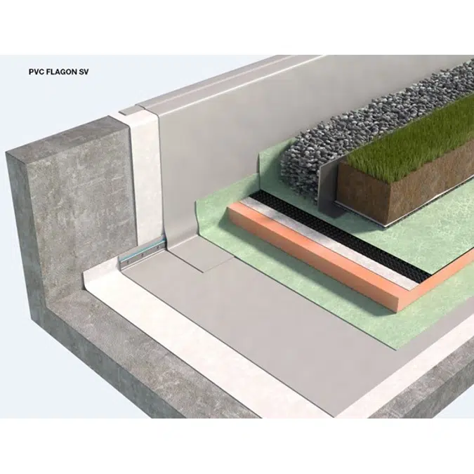 BIM objects - Free download! BALLASTED ROOFING SYSTEM WITH EXTENSIVE ...