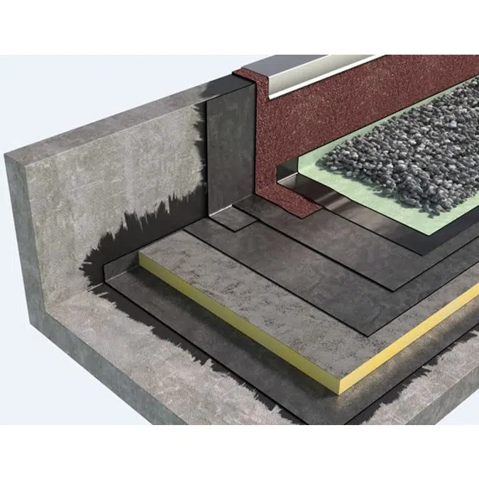 BIM object - Roof - BALLASTED ROOFING SYSTEM WITH GRAVEL TYPE WARM ROOF ...