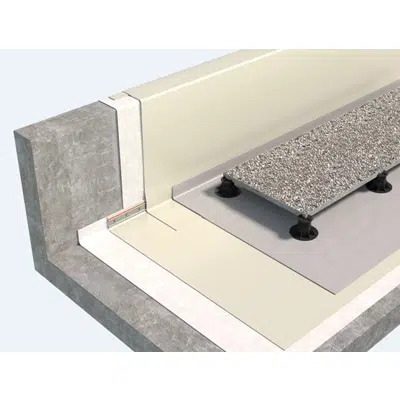 WALKABLE ROOFING SYSTEM WITH MOVABLE FLOORING TYPE COLD ROOF WITH PVC/TPO MEMBRANES için görüntü