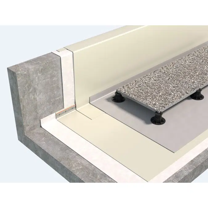 WALKABLE ROOFING SYSTEM WITH MOVABLE FLOORING TYPE COLD ROOF WITH PVC/TPO MEMBRANES