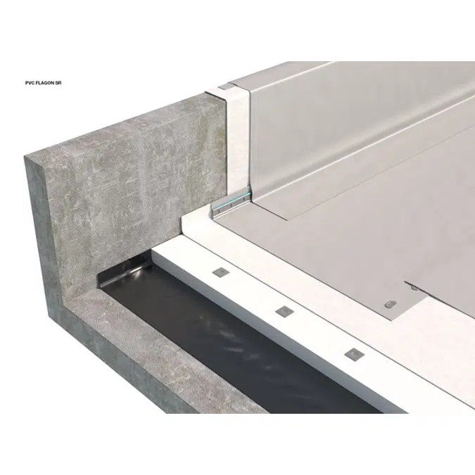 EXPOSED WARM ROOF TYPE ROOFING SYSTEM WITH PVC/TPO MEMBRANES