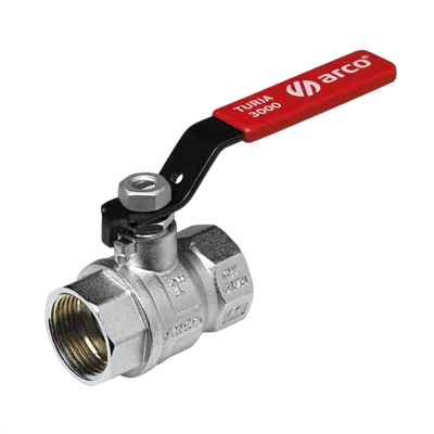 Image for Ball valve PN40 M-F Thread Black Lever handle Red cover - Turia