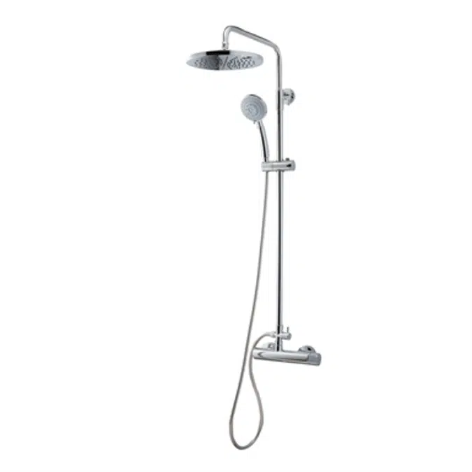 KARIM DUE Shower mixer column with 200mm spray