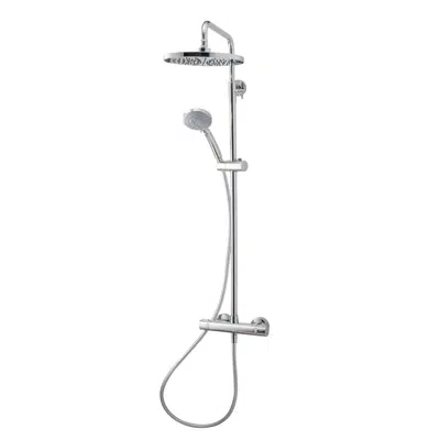 Image pour PYSA Shower thermostatic column sprayer abs 200 mm abs,flexible hose inox and handle pysa 5 functions