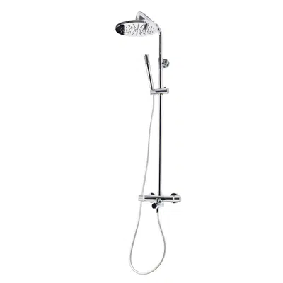 Image pour PYSA Shower thermostatic column sprayer 250 mm ABS and flexible hose PVC