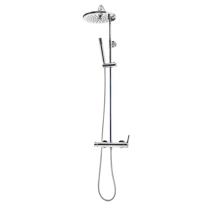 CÓNICO Shower mixer column sprayer 250 mm abs and flexible hose pvc