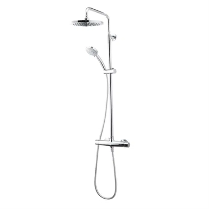 LIVRA Mixing shower column with INOX hose