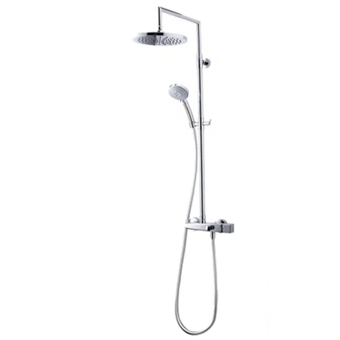 BIM objects - Free download! ALIA Mixing shower column with inox hose ...