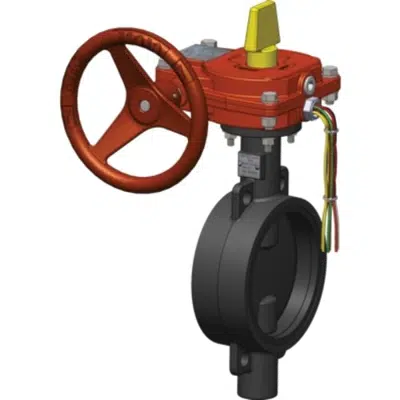 afbeelding voor Wafer Butterfly Valve Manually Gear Operated with Tamper Switch - Model 2400-W