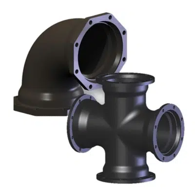 afbeelding voor Mechanical Joint Fittings - Bends, Tees, Crosses, Wyes, Reducers, Caps, Plugs