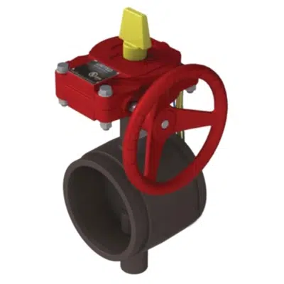 Image pour Grooved Butterfly Valve Manually Gear Operated with Tamper Switch - Model 2400-G