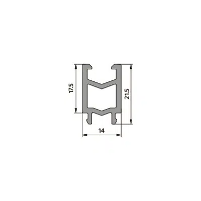 Insulbar® Thermal Break profiles spacer for curtain walls 17,5mm Art_3836 için görüntü