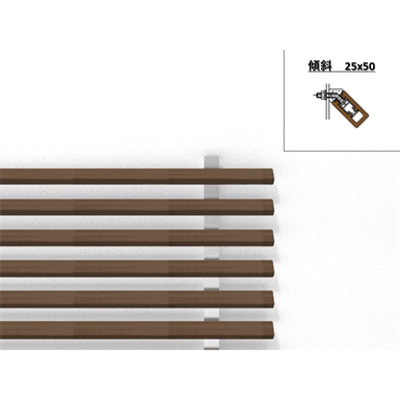 Immagine per Inclined Horizontal 25mm x 50mm - WOODSPEC Feather Louver