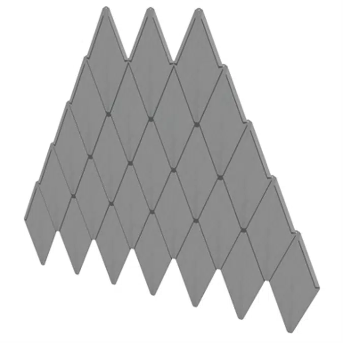 Zinc rhomboid tile