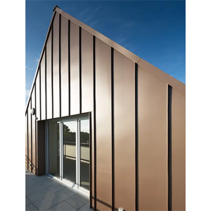 BIM object - Roof - Angled Standing Seam Facade (430 mm, vertical