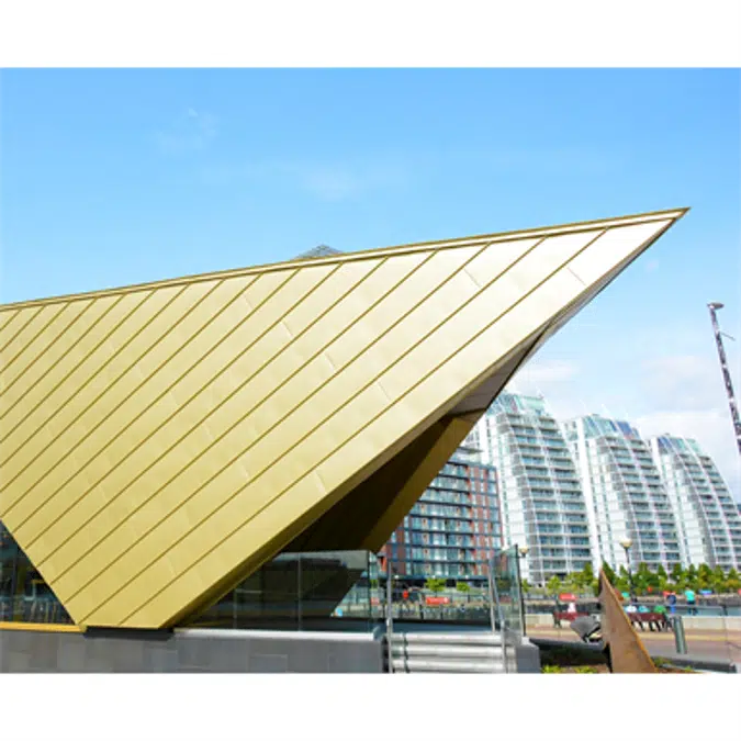 Zinc angle seam cladding