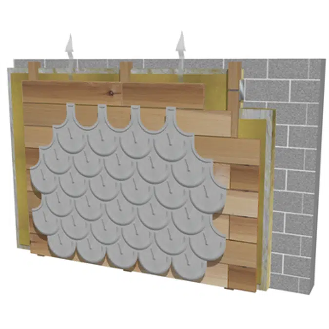 Zinc rounded fish scale tile