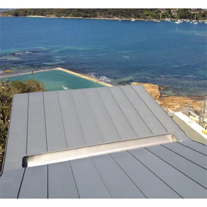 Zinc standing seam roofing