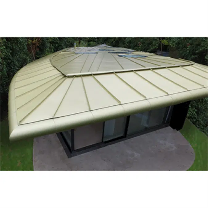 Zinc standing seam roofing