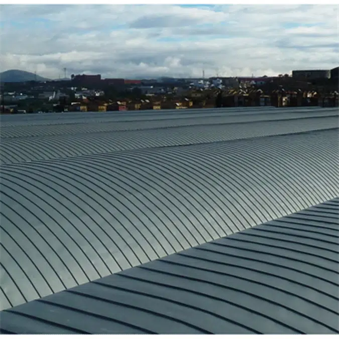 BIM object - Roof - Angled Standing Seam Facade (430 mm, vertical