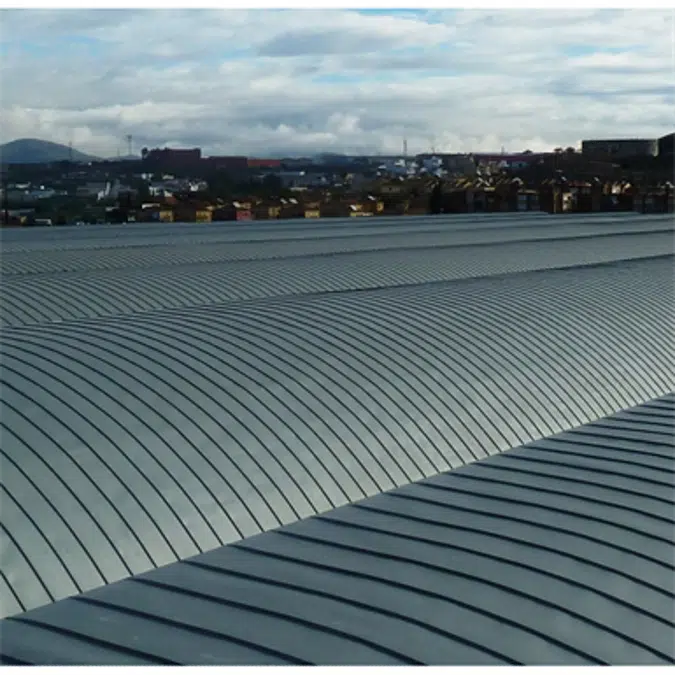 Zinc standing seam roofing