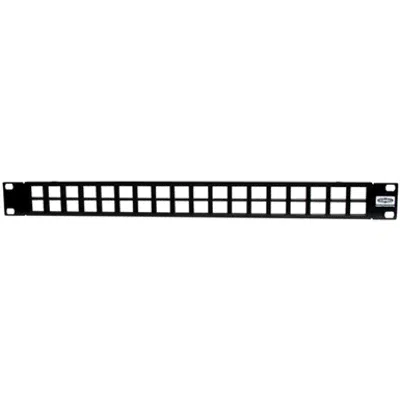 imagem para UDX Multimedia Jack Panel, Unloaded, Rack Mount, 1U, 36-Port, Black