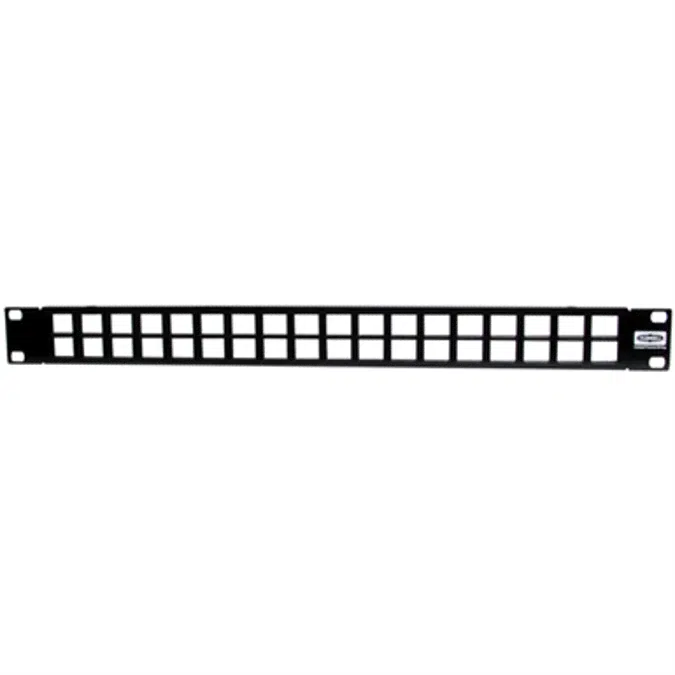 UDX Multimedia Jack Panel, Unloaded, Rack Mount, 1U, 36-Port, Black