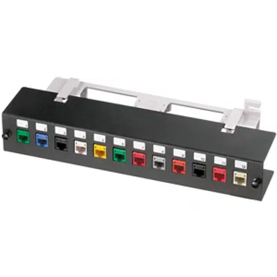 Immagine per UDX Multimedia Jack Panel, Unloaded, Wall Mount, 12-Port, Black