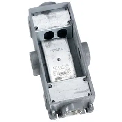 รูปภาพสำหรับ Recessed Floor Box, 3-Service, Concrete, Cast Iron 