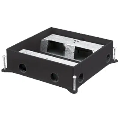 Image for Recessed Floor Box, Concrete, 4-Gang Shallow, Cast Iron 