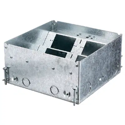 Recessed Floor Box, Concrete, 8-Gang Deep, Stamped Steel 图像