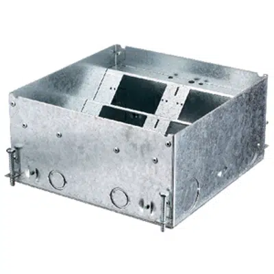 Image for Recessed Floor Box, Concrete, 8-Gang Deep, Stamped Steel 