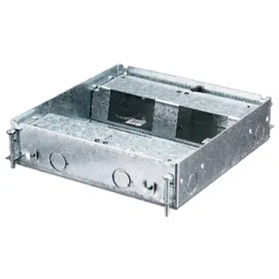 Image for Recessed Floor Box, Concrete, 4-Gang Shallow, Stamped Steel 